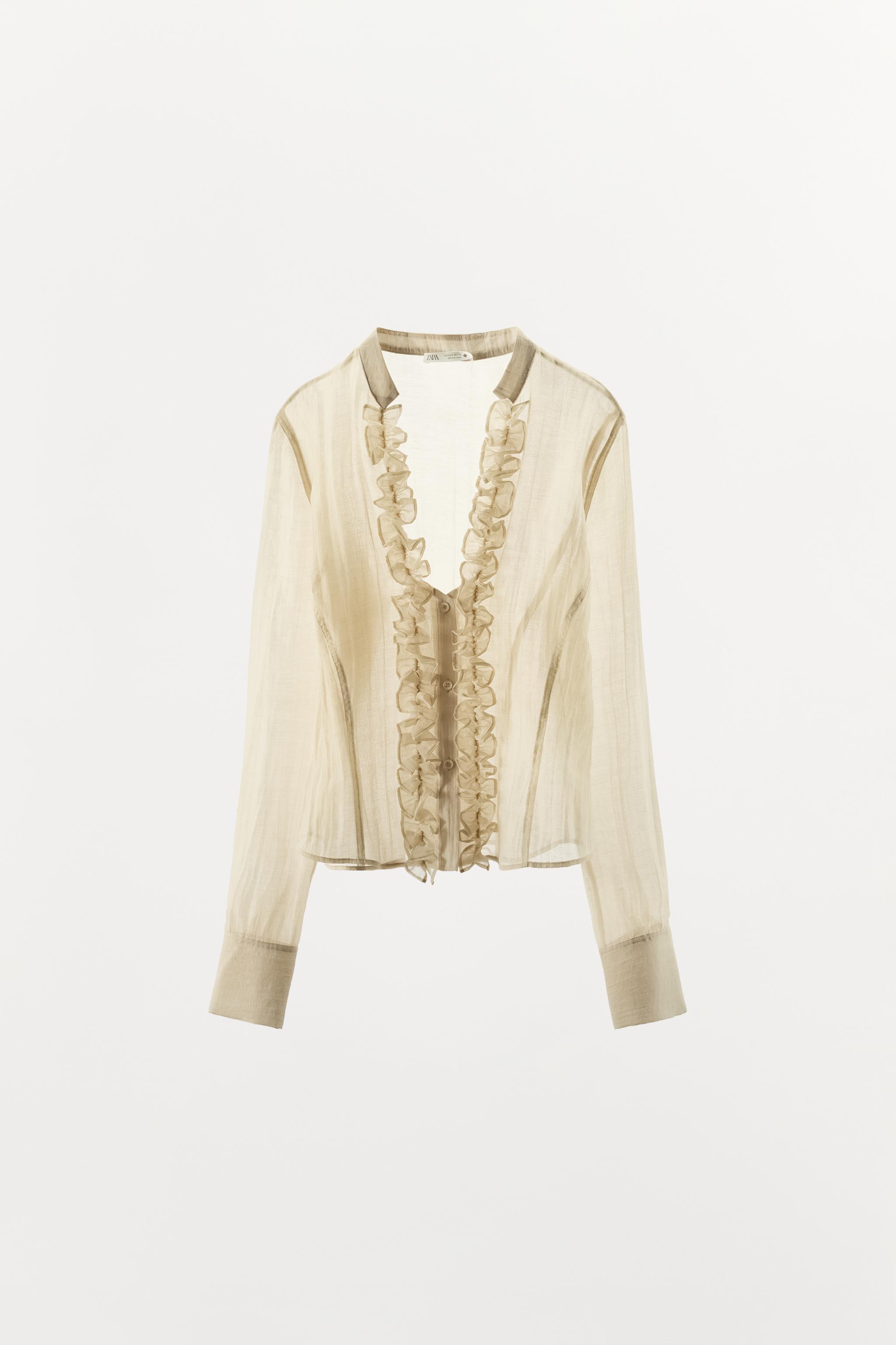 BLOUSE À VOLANTS